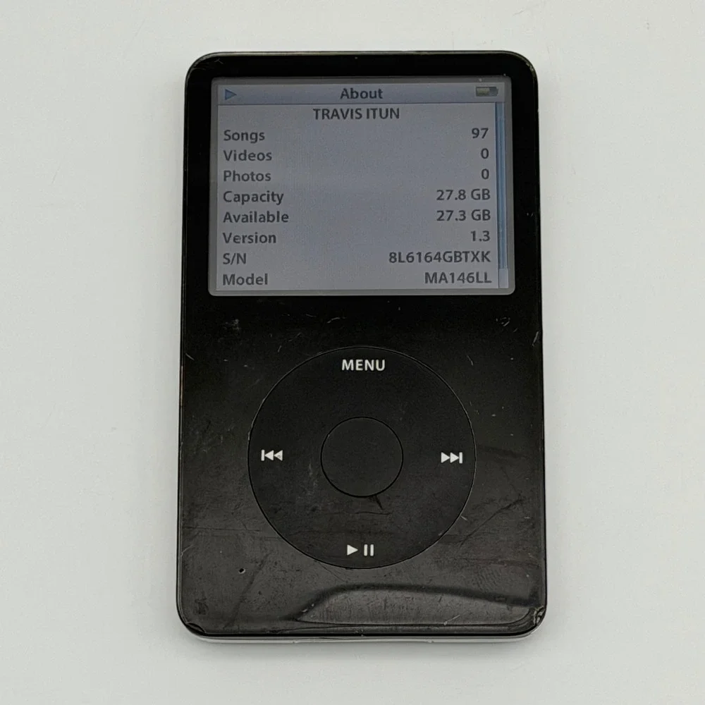 Apple iPod Classic A1136 30GB 5th Generation Black Portable MP3 Player